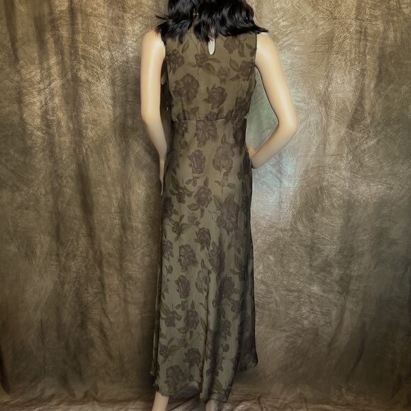 Ann Taylor Vintage 90s Floral Sleeveless Maxi Dress Empire Waist Fair Grunge Y2K - Picture 5 of 9